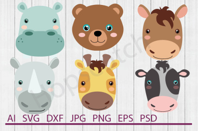 Zoo Animals Bundle, SVG Files, DXF Files, Cuttable Files