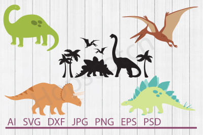 Dinosaurs Bundle, SVG Files, DXF Files, Cuttable Files