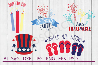 Fourth of July Bundle, SVG Files, DXF Files, Cuttable Files