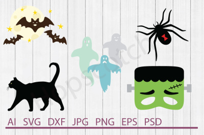 Spooky Halloween Bundle, SVG Files, DXF Files, Cuttable Files