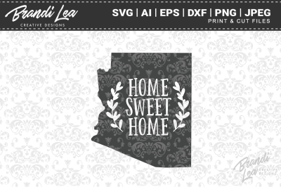 Alabama Home Sweet Home State Map SVG Cut Files