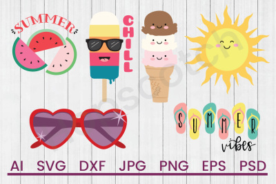Summer Bundle, SVG Files, DXF Files, Cuttable Files