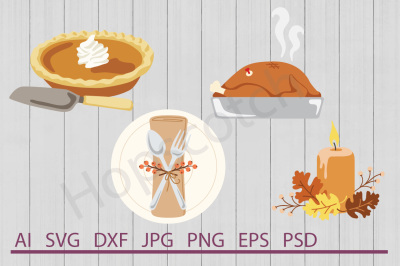 Thanksgiving Bundle, SVG Files, DXF Files, Cuttable Files