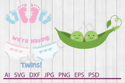 Twins Bundle, SVG Files, DXF Files, Cuttable Files