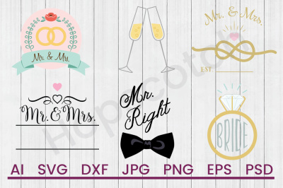 Wedding Bundle, SVG Files, DXF Files, Cuttable Files