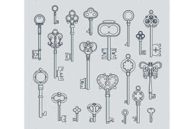 Antique keys set