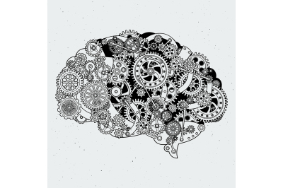 Clock mechanism in human brain. Different cogwheels of steel