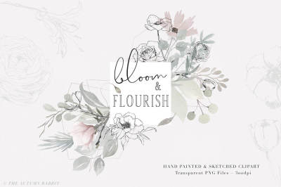 Bloom & Flourish - Floral Clipart Set