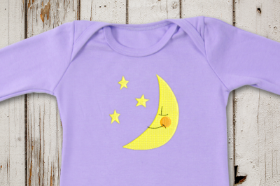 Mini Moon and Stars | Embroidery