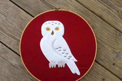 Snowy Owl | Applique Embroidery