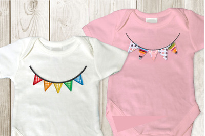 Bunting Flag Set | Applique Embroidery