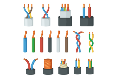  Electrical cable wires, different amperage and colors