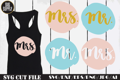 Mrs and Mr SVG Cut File