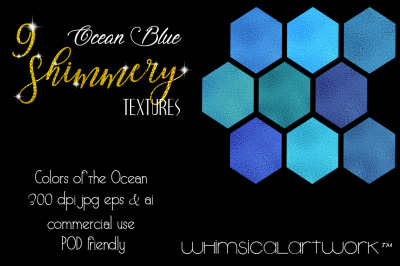 Ocean Blue Shimmery Textures