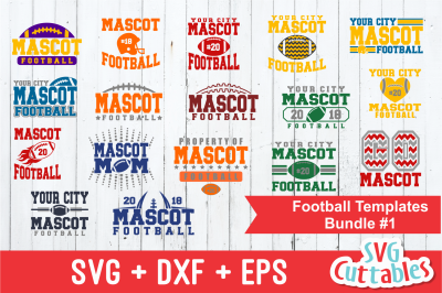 Football SVG Template Bundle 1