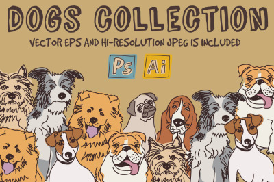 Dogs vector collection