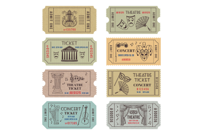  Vintage theatre or cinema tickets 