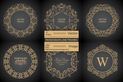 Monogram line vintage frames