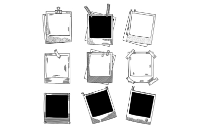Hand drawn photo frames