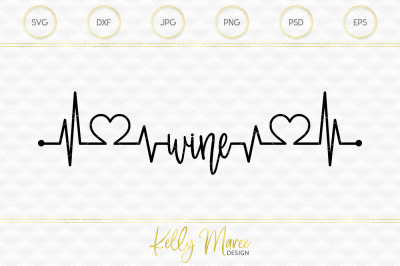 Download Download Wine Heartbeat Svg File Cut File Silhouette Cameo Cricut Free Download Free Svg Designs Svg Files SVG, PNG, EPS, DXF File