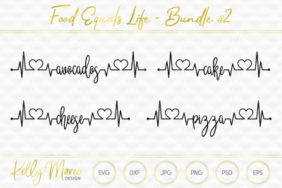 Download Food Heartbeat Svg File Bundle 2 Cut File Silhouette Cricut Free