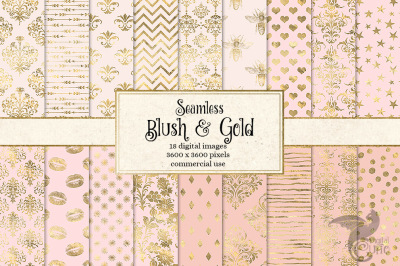 Blush and Gold Digital Paper