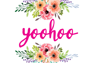 Yoohoo - a handwritten font by watercolor floral designs