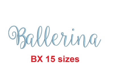 Ballerina BX embroidery font