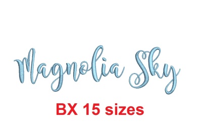 Magnolia Sky BX embroidery font