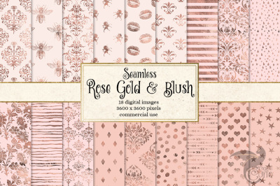 Rose Gold and Blush digital paper