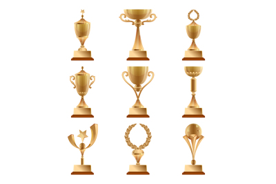 Golden trophy collections, sports award