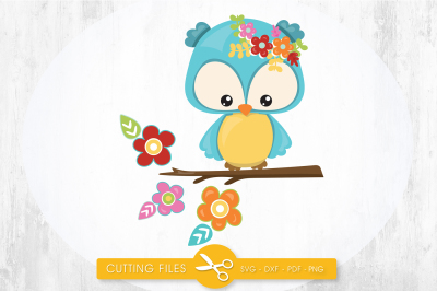 Cutesy fall owl SVG, PNG, EPS, DXF, cut file