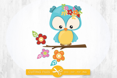 Cutesy fall owl SVG&2C; PNG&2C; EPS&2C; DXF&2C; cut file