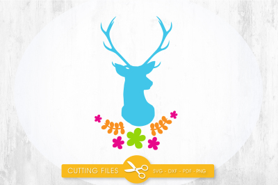 Deer silhouette SVG, PNG, EPS, DXF, cut file