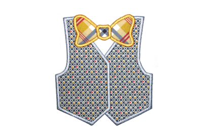 Vest and Bow Tie | Applique Embroidery