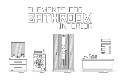 Elements for bathroom interior