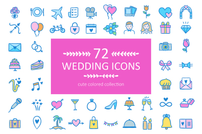 72 Wedding Icons