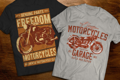 Motorcycle t-shirts and posters
