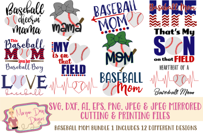Baseball Mom SVG Bundle 1