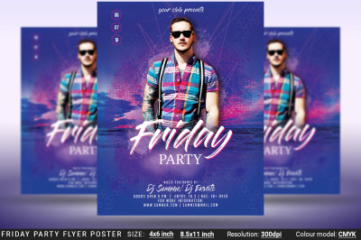 Friday Party Flyer Poster