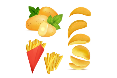 Vector illustrations of snacks or chips