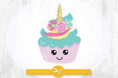Magical unicupcake SVG, PNG, EPS, DXF, cut file