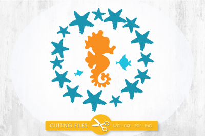 Seahorse SVG, PNG, EPS, DXF, cut file