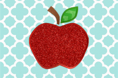 Apple with Leaf | Applique Embroidery