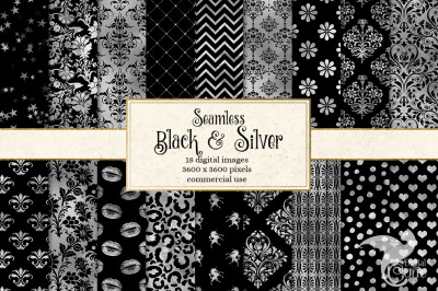 Black and Silver Digital Paper