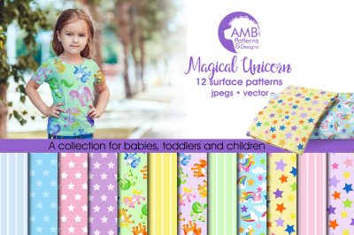 Magical Unicorn Patterns, Unicorn Papers AMB-163