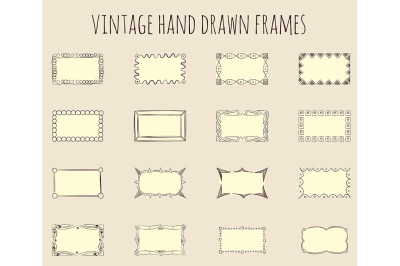 Vintage hand drawn frames