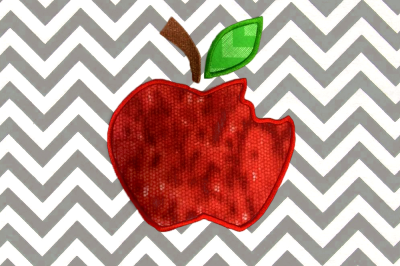 Apple with Bite | Applique Embroidery