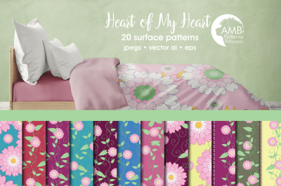 Heart of My Heart Patterns, Hearts Papers AMB-332