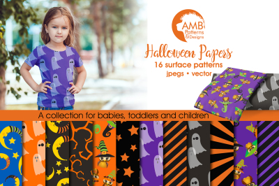 Halloween Patterns, Halloween papers AMB-475